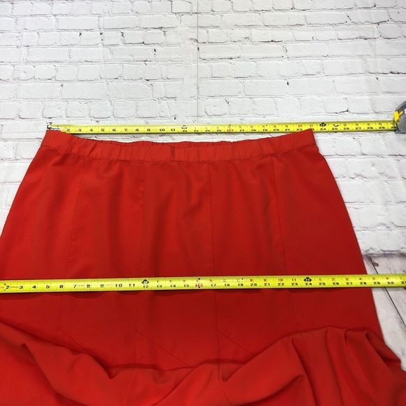 Catherines Black Label Women Skirt Plus Size 3X Flare Midi Red B242 -14 - Picture 4 of 16